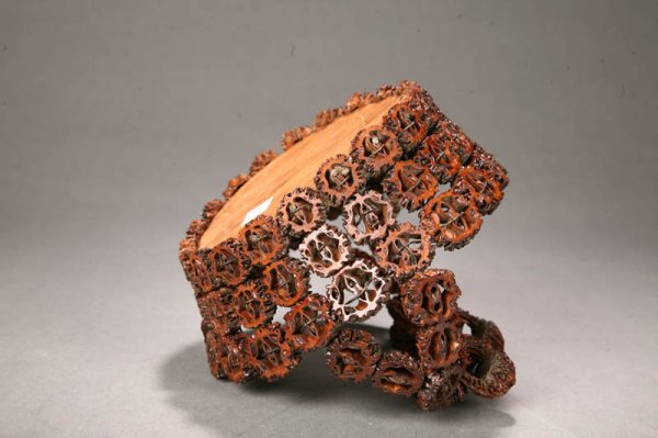 FOUR FOLK ART ITEMS. - 8