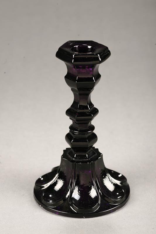 GLASS CANDLESTICK.