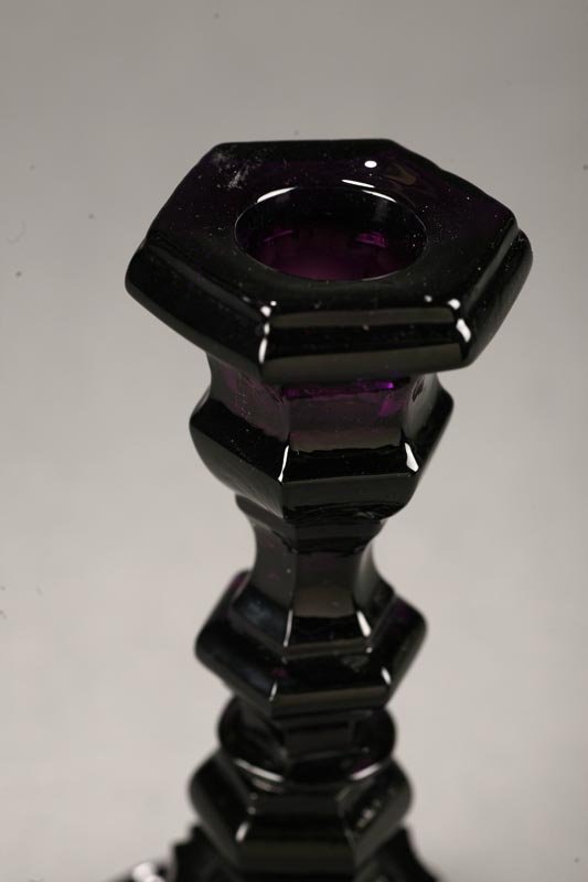 GLASS CANDLESTICK. - 2