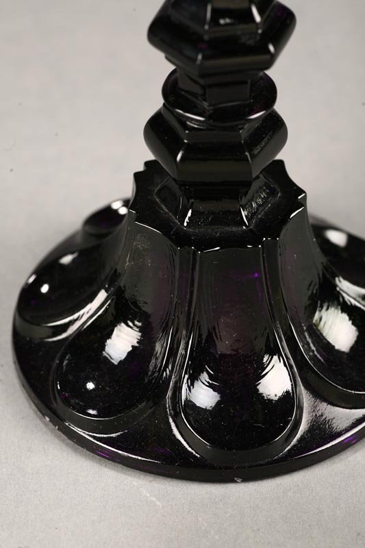 GLASS CANDLESTICK. - 3