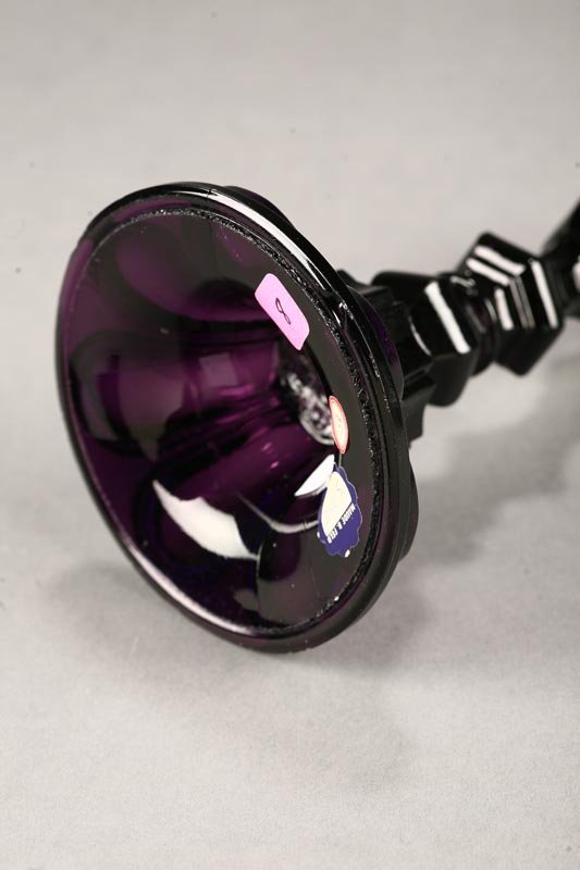 GLASS CANDLESTICK. - 4