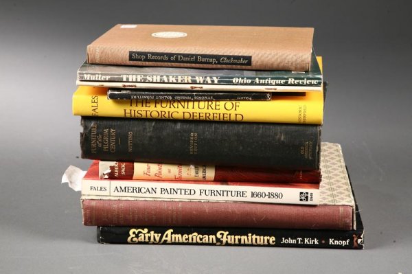 TWENTY-ONE FURNITURE AND ANTIQUES REFERENCE BOOKS.
