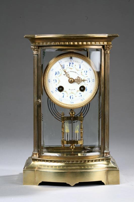 BRASS MANTLE CLOCK. Bigelow Kennard & Co, Boston"