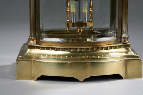 BRASS MANTLE CLOCK. Bigelow Kennard & Co, Boston" - 3