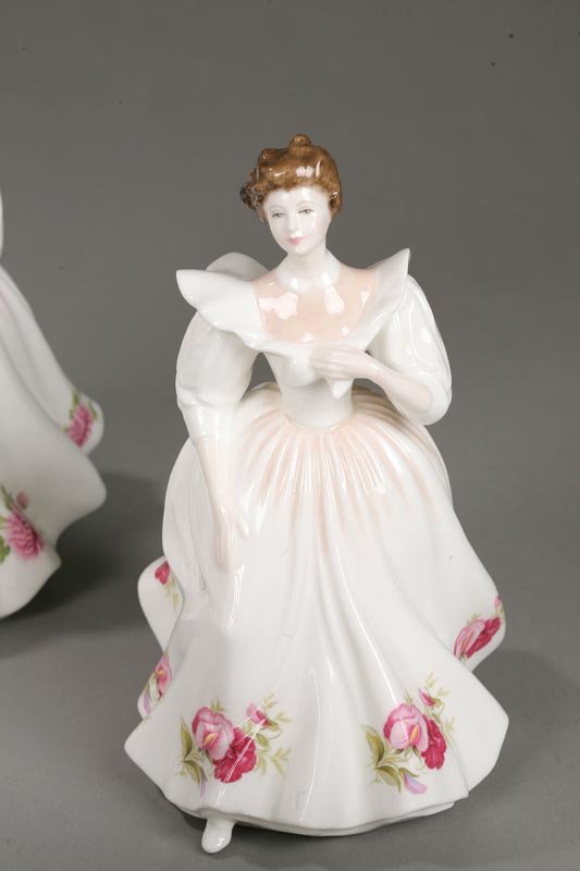 NINE ROYAL DOULTON FIGURE OF THE MONTH FIGURINES. - 10