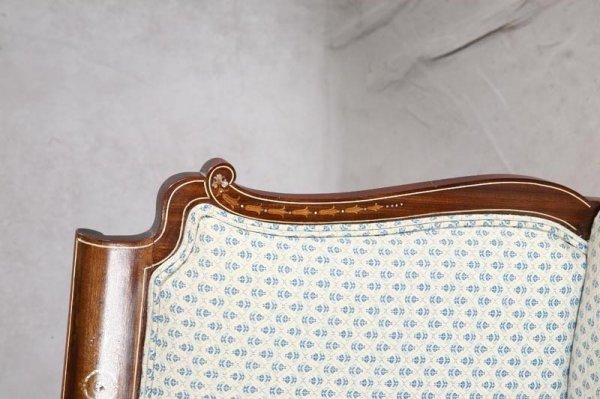 UPHOLSTERED SIDE CHAIR WITH MOTHER OF PEARL INLAY - 2