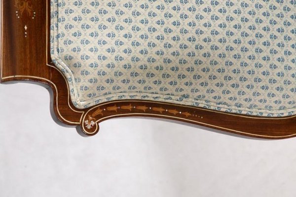 UPHOLSTERED SIDE CHAIR WITH MOTHER OF PEARL INLAY - 4