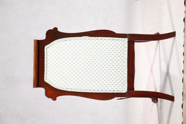 UPHOLSTERED SIDE CHAIR WITH MOTHER OF PEARL INLAY - 6