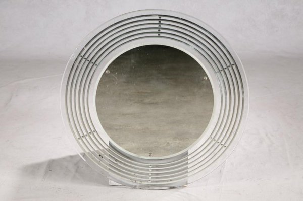 TWO PIECES. Round Art Deco mirror. 27 1/2d. Icart - 2