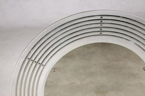 TWO PIECES. Round Art Deco mirror. 27 1/2d. Icart - 3