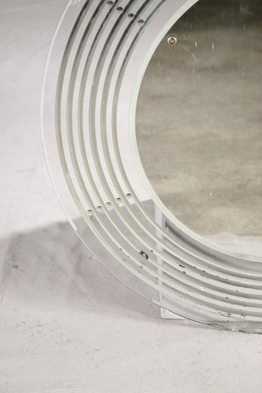 TWO PIECES. Round Art Deco mirror. 27 1/2d. Icart - 4