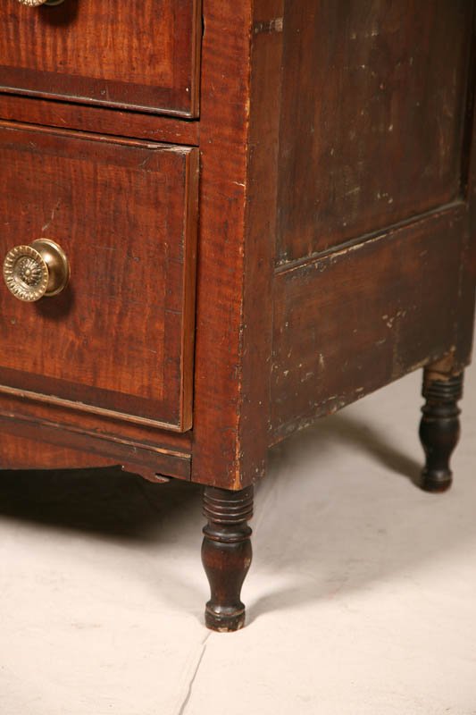 FOUR DRAWER SHERATON CHEST. Probably Ohio Valley. - 4