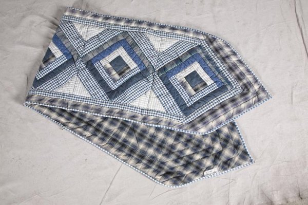 TWELVE TEXTILES. Eight pillows made from quilts a - 8