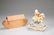 1419: TWO EARLY WOOD TOYS. Composition and wood clown o