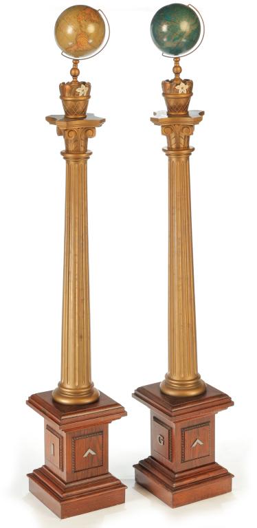 PAIR OF AMERICAN MASONIC COLUMNS. (1 of 4)
