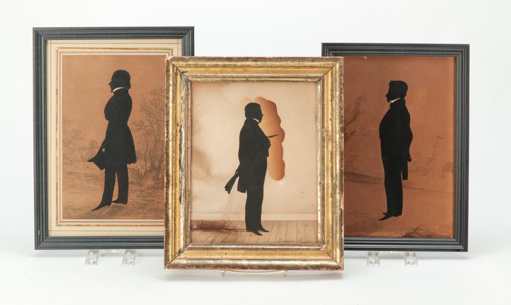 THREE SILHOUETTES OF MEN BY AUGUSTE EDOUART. (1 of 5)