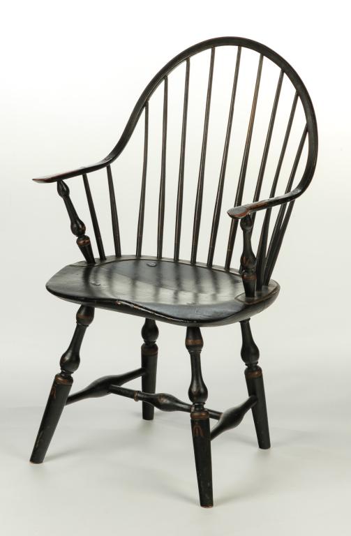 NEW YORK WINDSOR CHAIR ATTRIBUTED TO JOHN ALWAYS. (1 of 4)