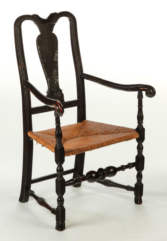 CONNECTICUT QUEEN ANNE ARMCHAIR. (1 of 5)