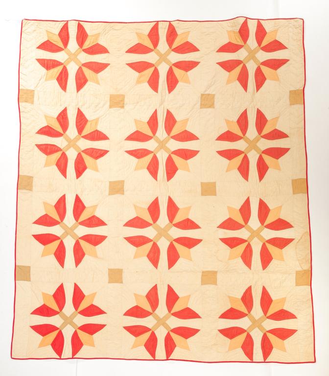 AMERICAN PIECED QUILT. (1 of 2)