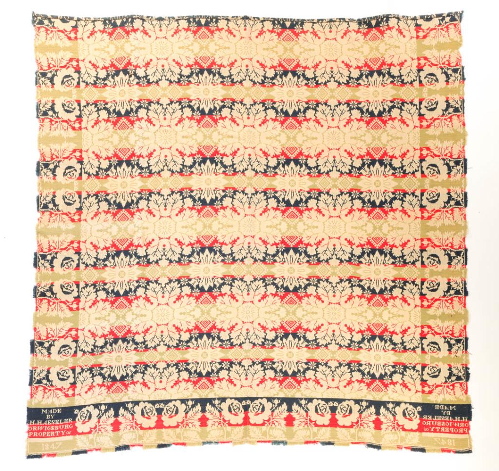 AMERICAN JACQUARD COVERLET. (1 of 3)