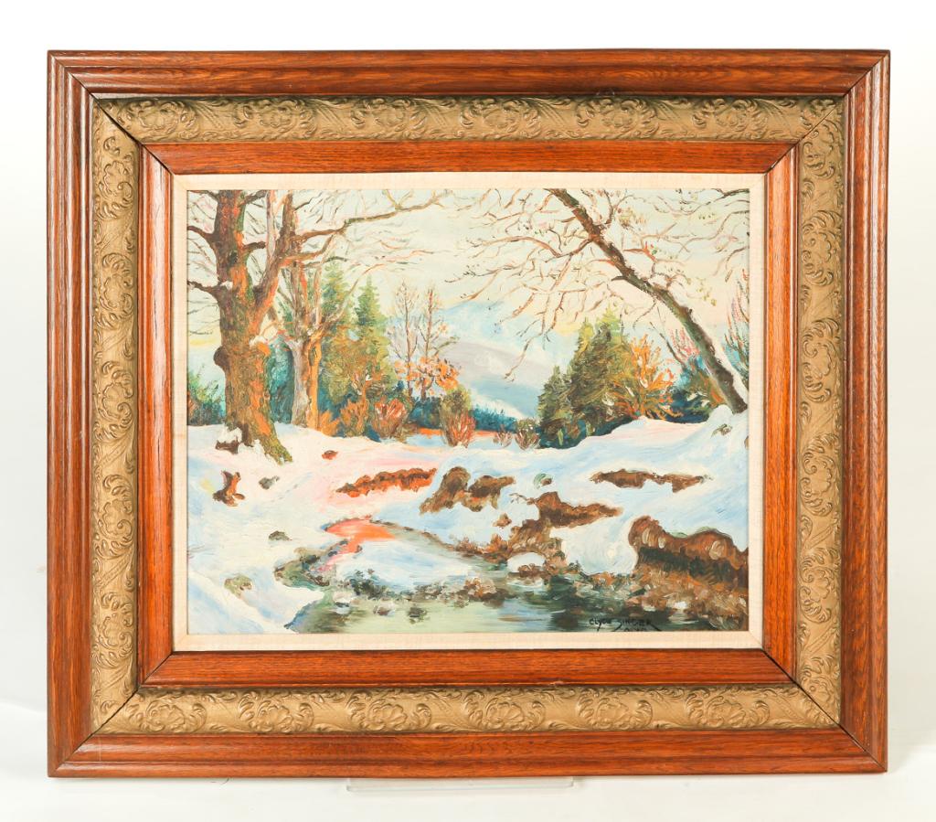 WINTER LANDSCAPE PAINTING. (1 of 3)