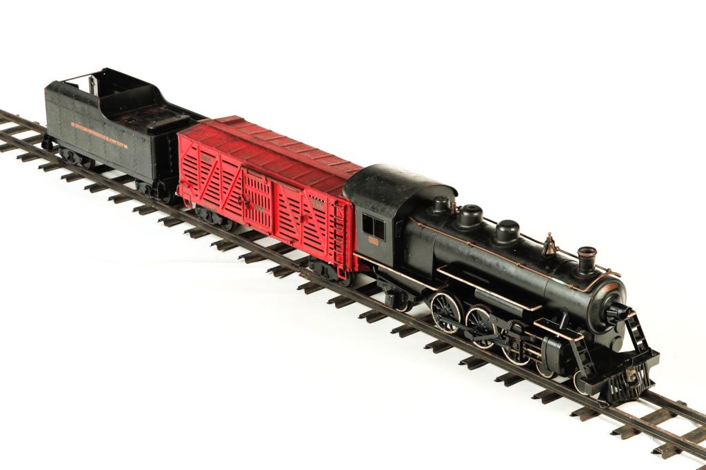 AMERICAN THREE CAR "BUDDY L" OUTDOOR RAILROAD. (1 of 4)