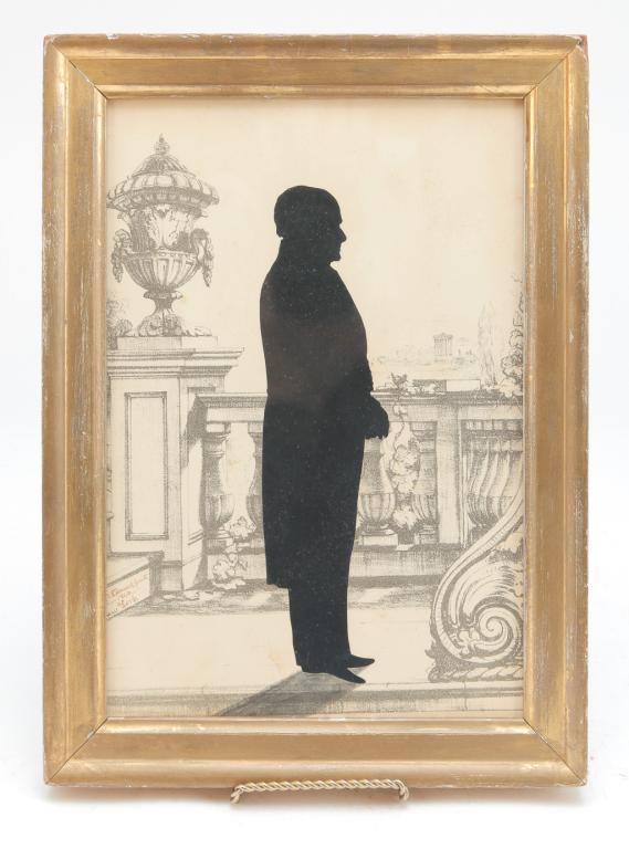 SILHOUETTE OF A MAN BY AUGUSTE EDOUART. (1 of 2)