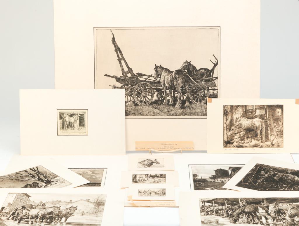 TWELVE ETCHINGS BY LESLIE COPE. (1 of 15)