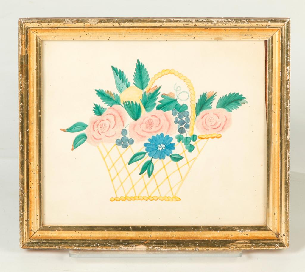 AMERICAN FOLK ART STILL LIFE. (1 of 2)