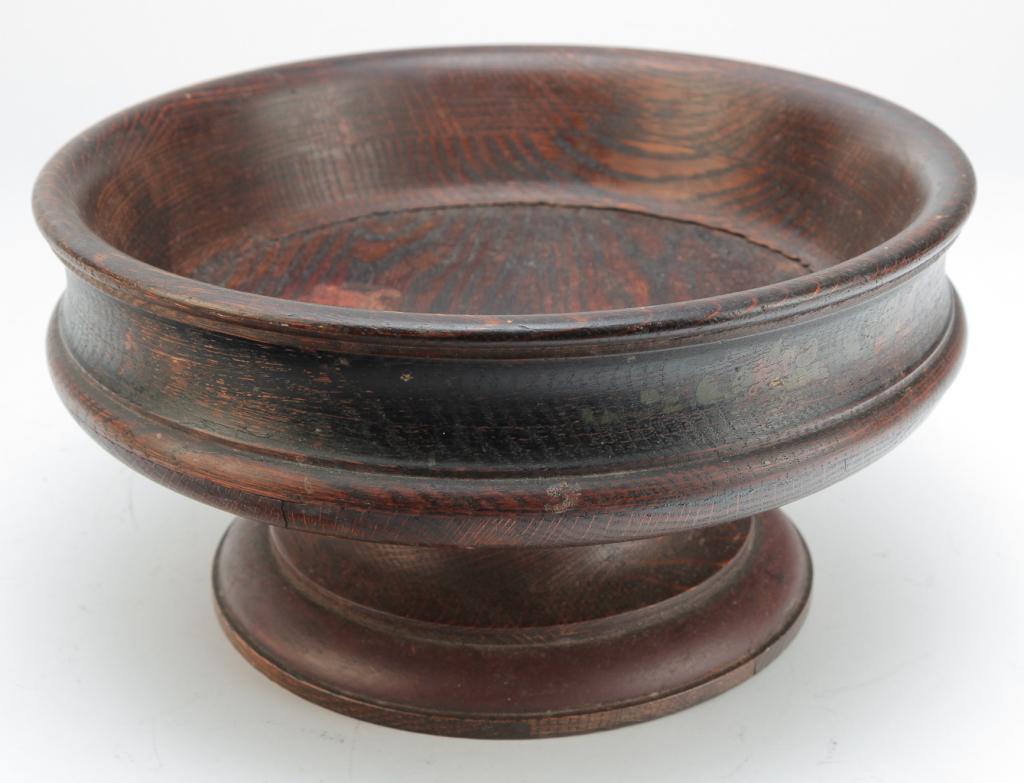 ENGLISH TREENWARE COMPOTE. (1 of 2)