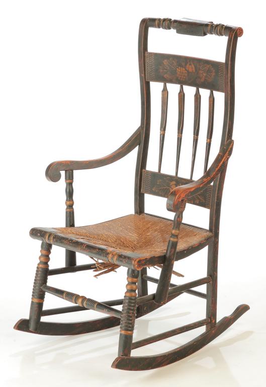 AMERICAN "HITCHCOCK" ROCKER. (1 of 3)