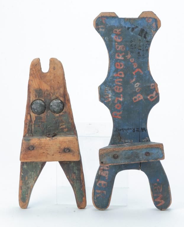 TWO AMERICAN BOOTJACKS. (1 of 5)