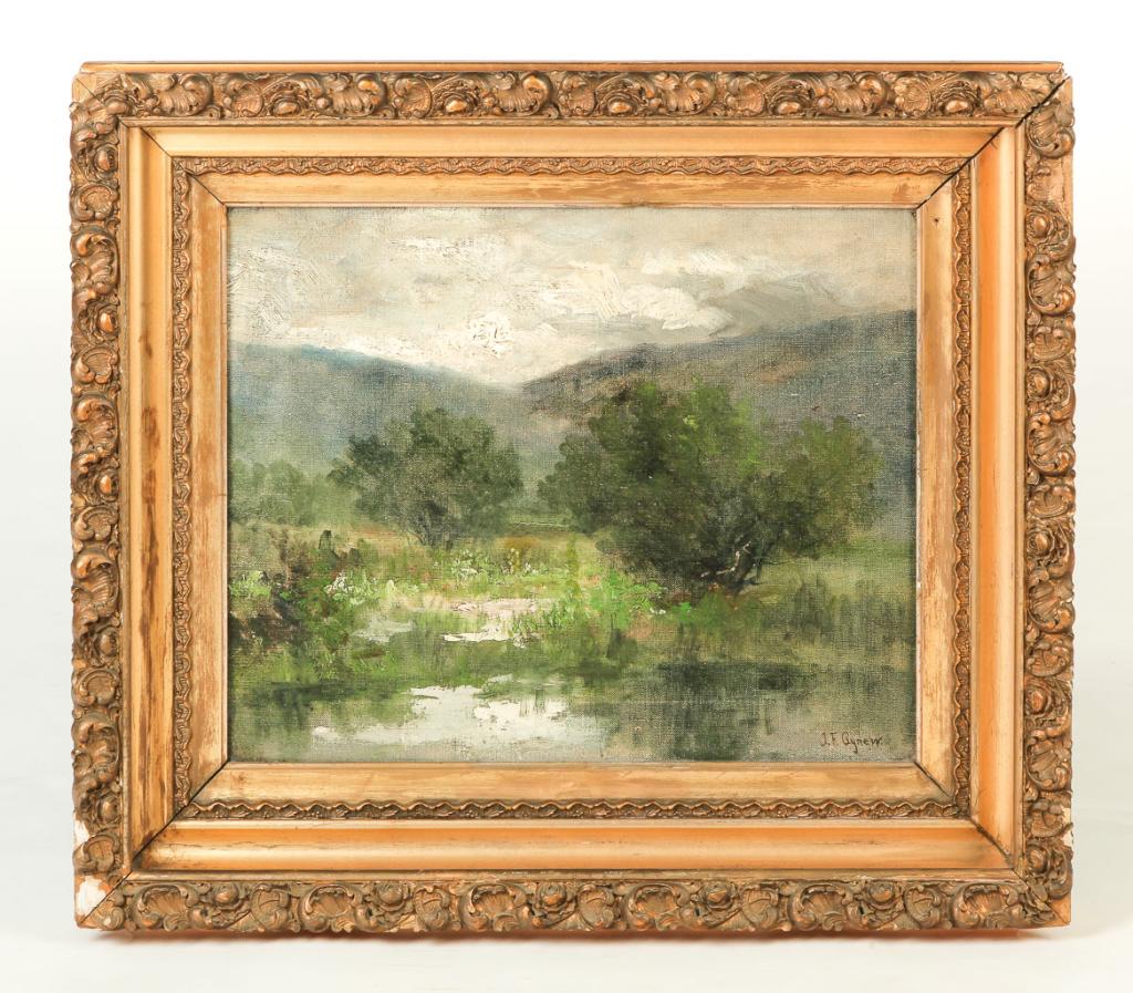 LANDSCAPE SIGNED "J.F. GYNEW". (1 of 2)