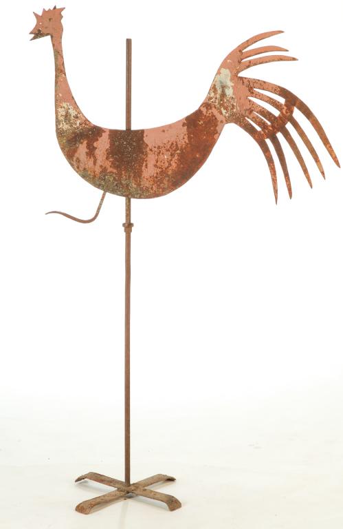 AMERICAN FOLKSY ROOSTER WEATHERVANE. (1 of 3)