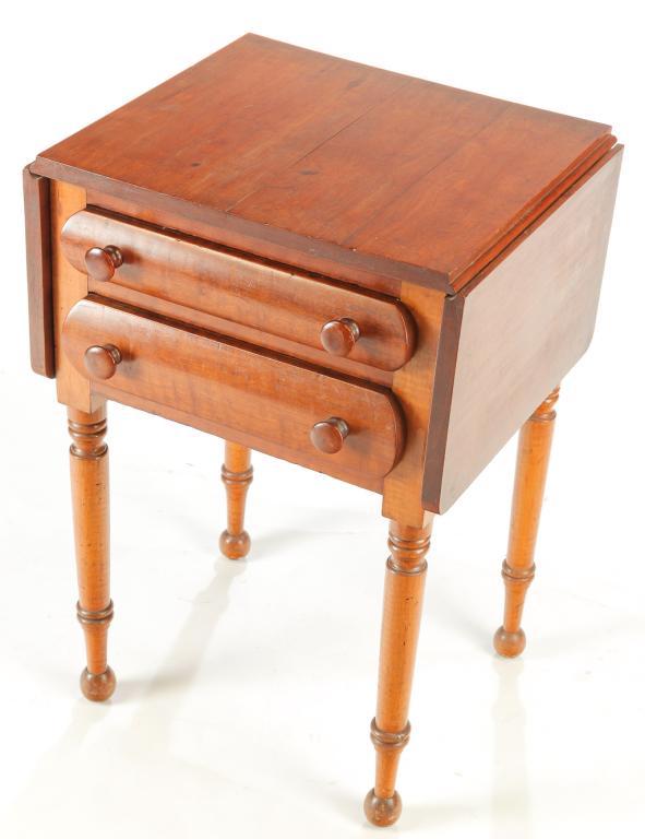 AMERICAN SHERATON DROP LEAF STAND. (1 of 4)