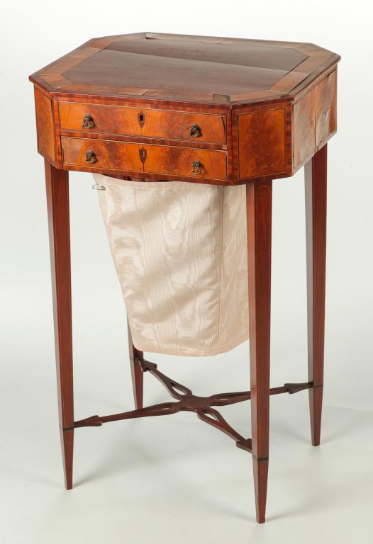 AMERICAN HEPPLEWHITE SEWING STAND. (1 of 6)