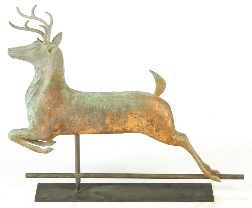 AMERICAN LEAPING STAG WEATHERVANE. (1 of 3)
