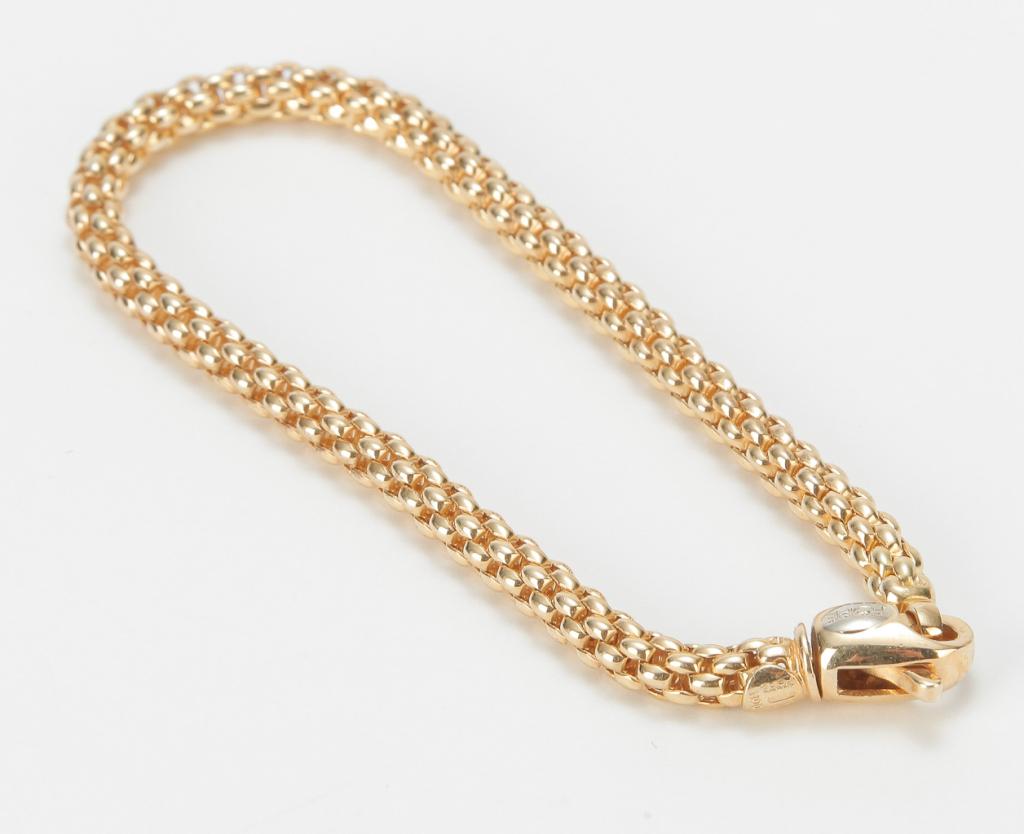 FOPE ITALIAN 18K YELLOW GOLD MESH BRACELET. (1 of 1)