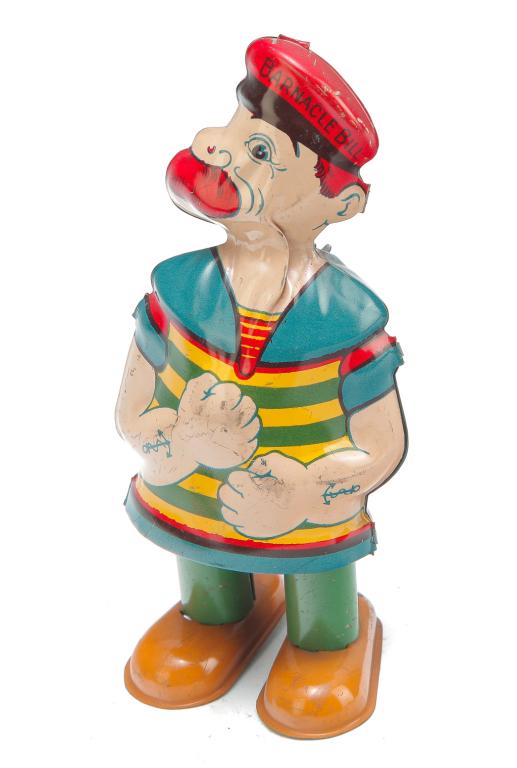 J. CHEIN TIN LITHO WIND-UP BARNACLE BILL. (1 of 3)