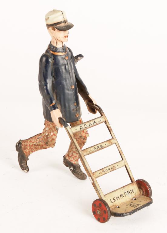 LEHMANN TIN LITHO WIND-UP "ADAM THE PORTER". (1 of 4)