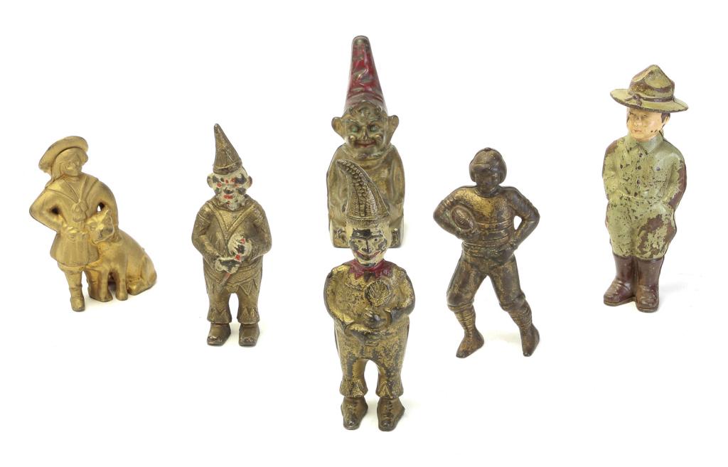 SIX FIGURAL STILL LIFE BANKS. (1 of 3)