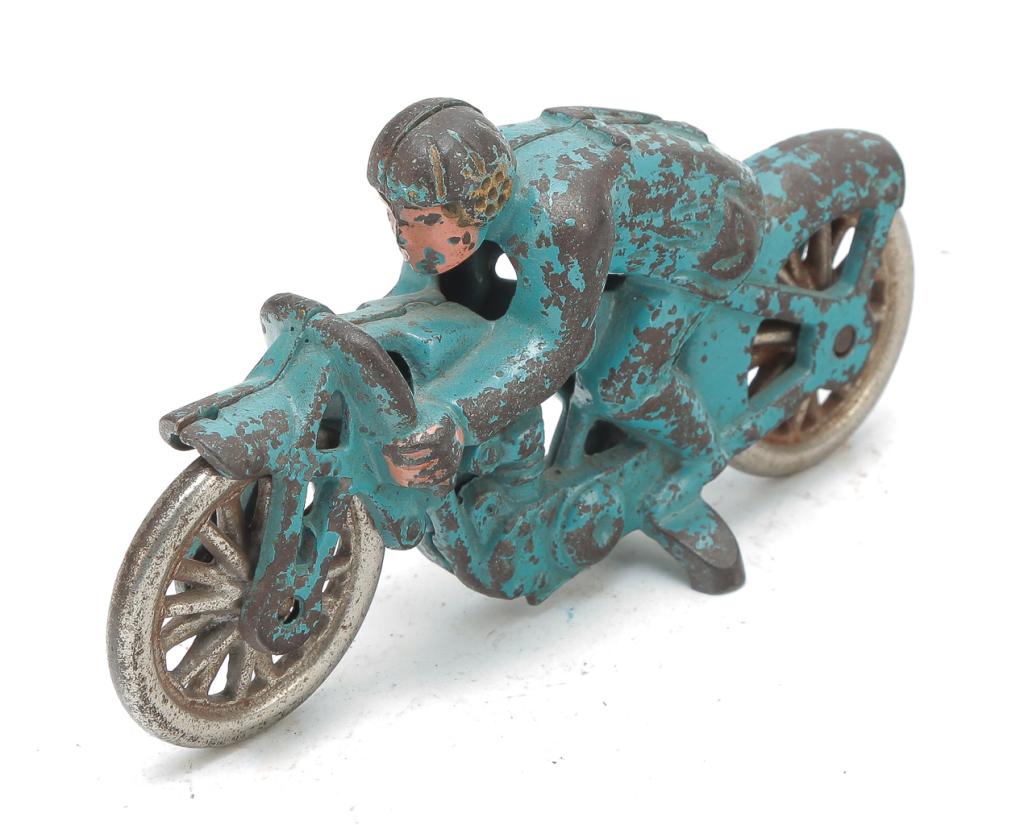 HUBLEY CAST IRON #7 MOTORCYCLE RACER (1 of 3)