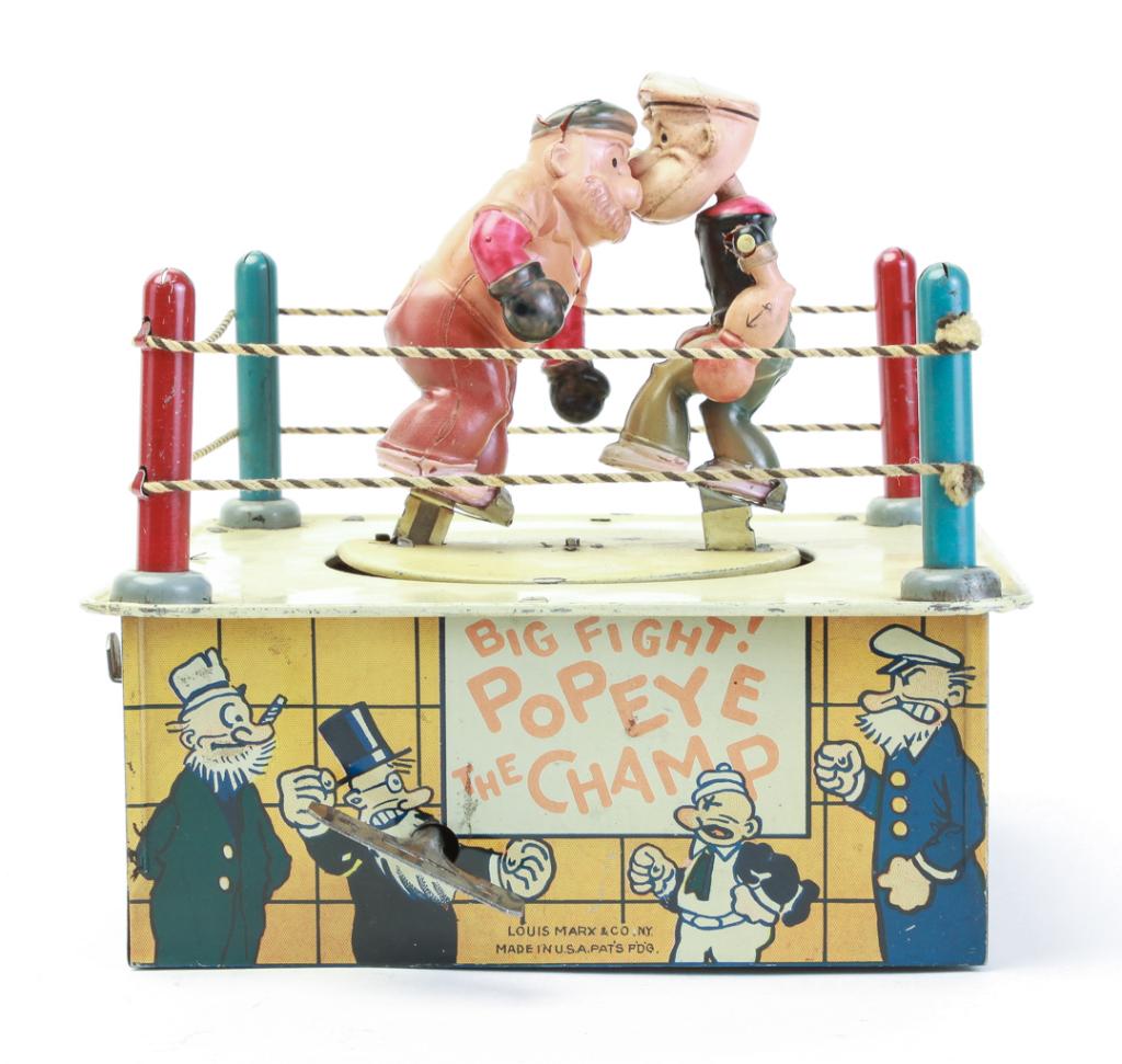 MARX POPEYE THE CHAMP BOXING RING WIND-UP TOY (1 of 5)