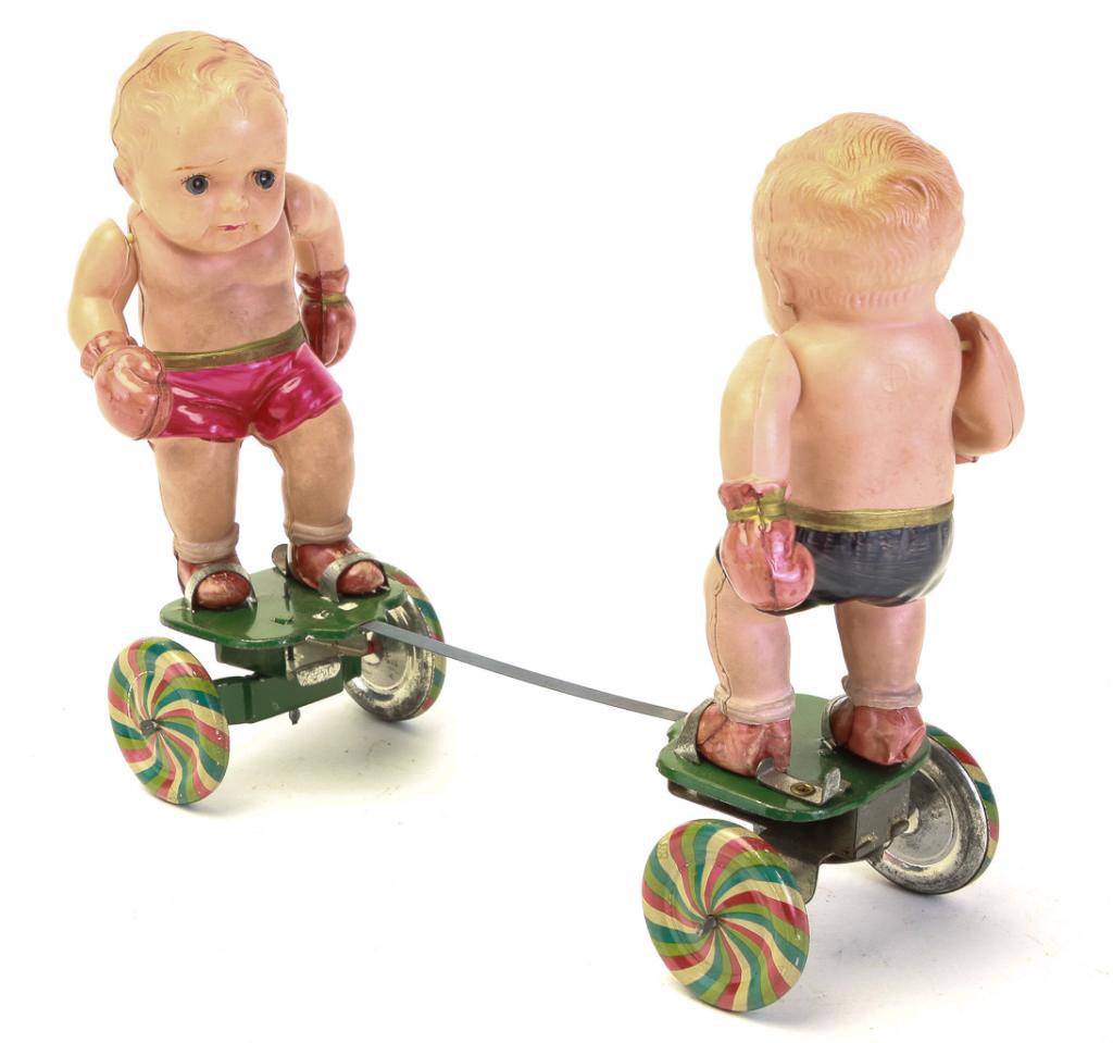 BOXING BABIES ROLLING TIN TOY (1 of 4)
