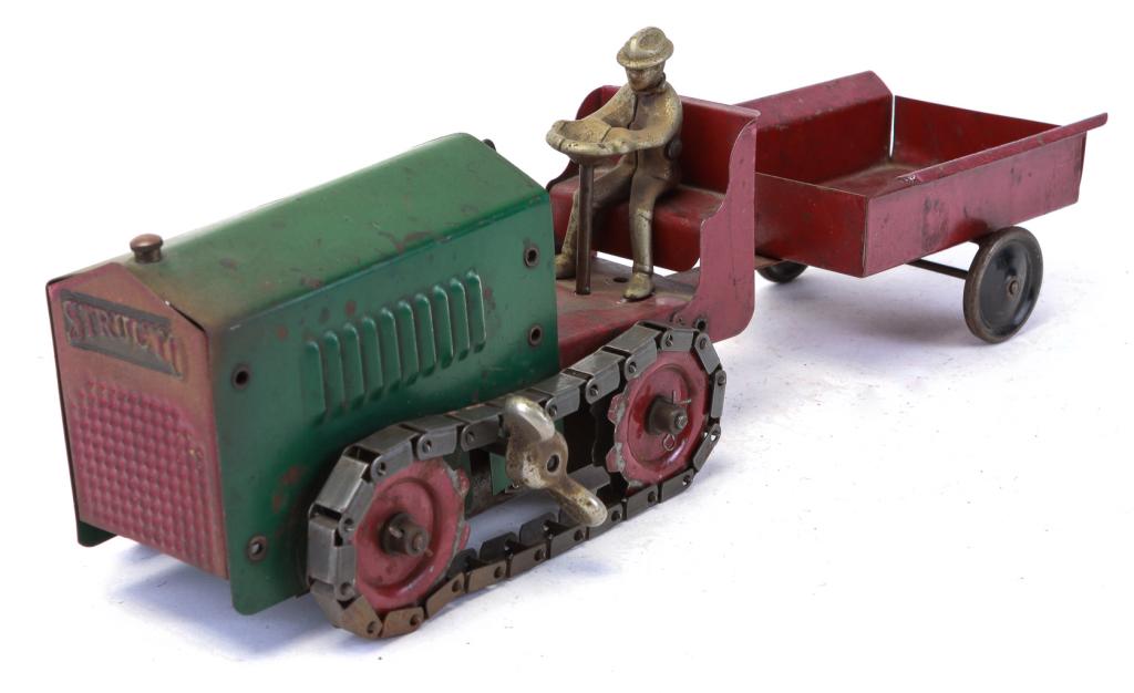 STRUCTO PRESSED STEEL BULLDOZER AND CART (1 of 4)