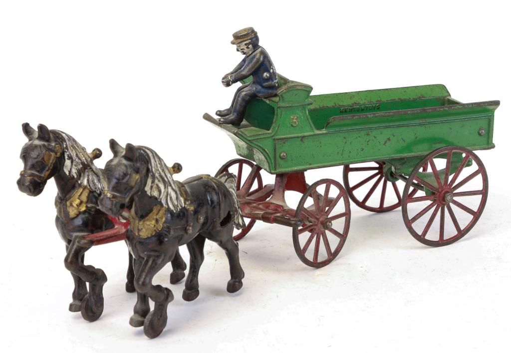 KENTON CAST IRON HORSE DRAWN WAGON #5 (1 of 3)