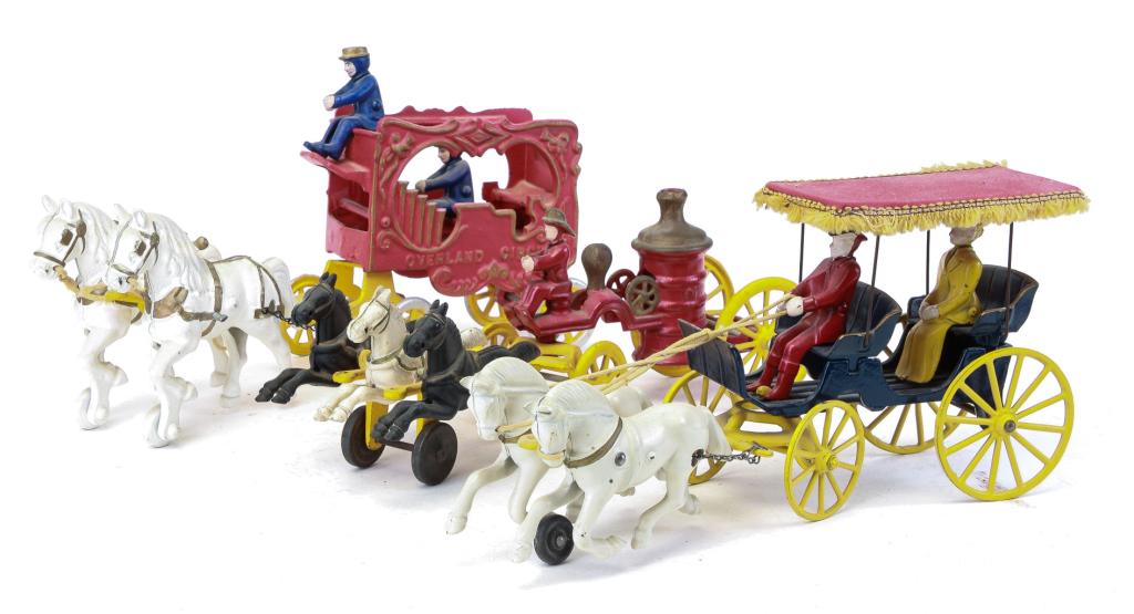 REPRODUCTION CAST IRON HORSE DRAWN CARRIAGES (1 of 3)
