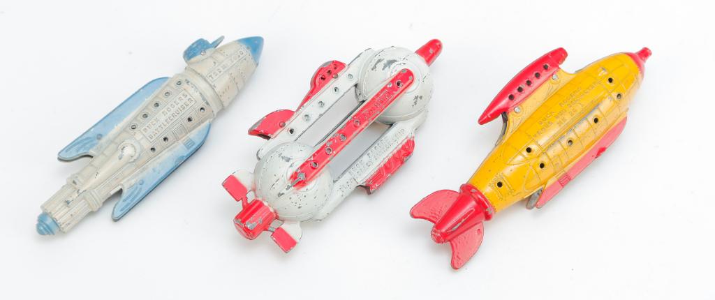 THREE BUCK ROGERS SPACESHIP TOYS (1 of 2)