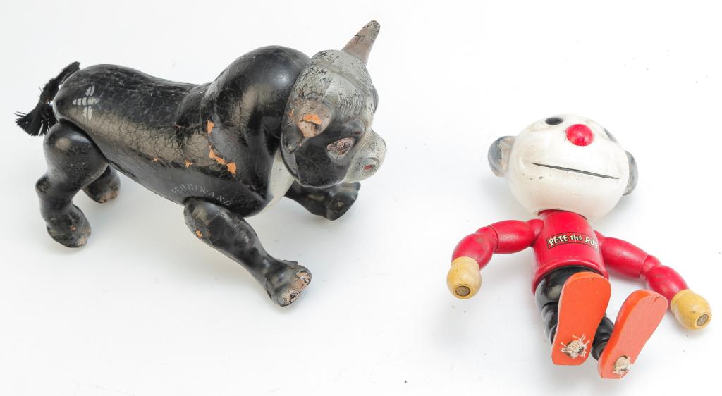 TWO AMERICAN FERDINAND AND PETE THE PUP TOYS. (1 of 5)