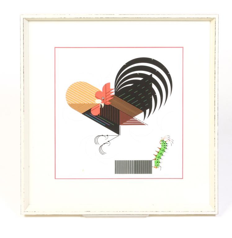 "CRAWLING TALL" PRINT, CHARLEY HARPER.: American, 1922-2007. Signed and numbered 93/2500. Framed. 24.25"h. 23.5"w.